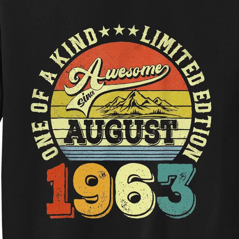 60 Years Old Gifts Awesome Since August 1963 60th Birthday Sweatshirt