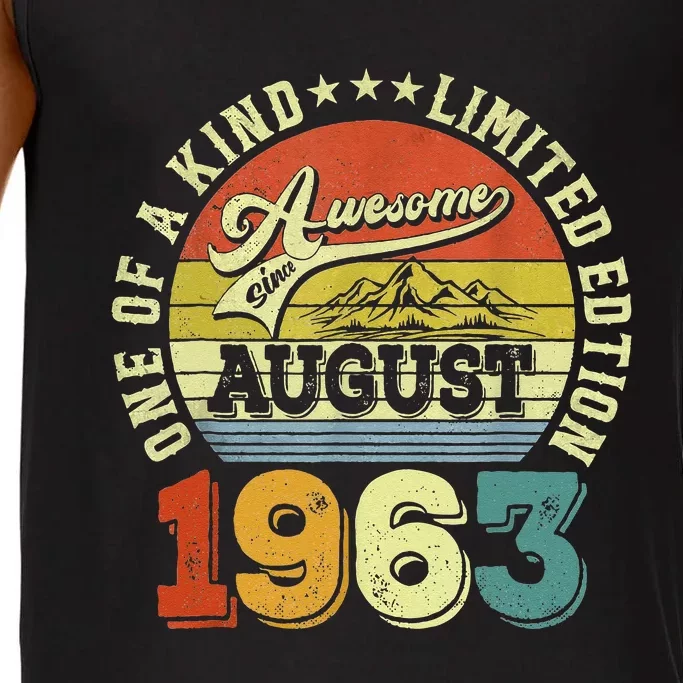 60 Years Old Gifts Awesome Since August 1963 60th Birthday Comfort Colors® Tank Top