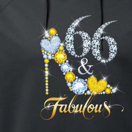 66 years old It's my Birthday 66th Birthday Diamond Crown Performance Fleece Hoodie