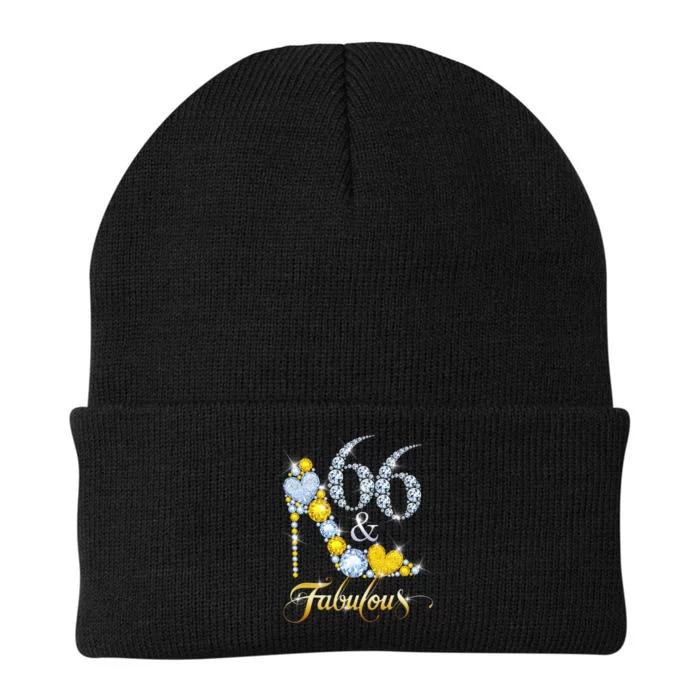 66 years old It's my Birthday 66th Birthday Diamond Crown Knit Cap Winter Beanie