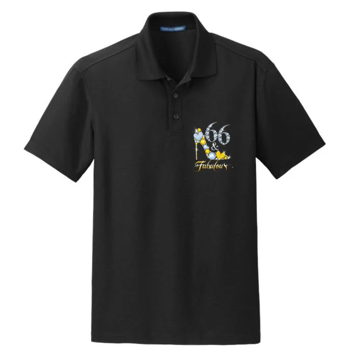 66 years old It's my Birthday 66th Birthday Diamond Crown Dry Zone Grid Performance Polo