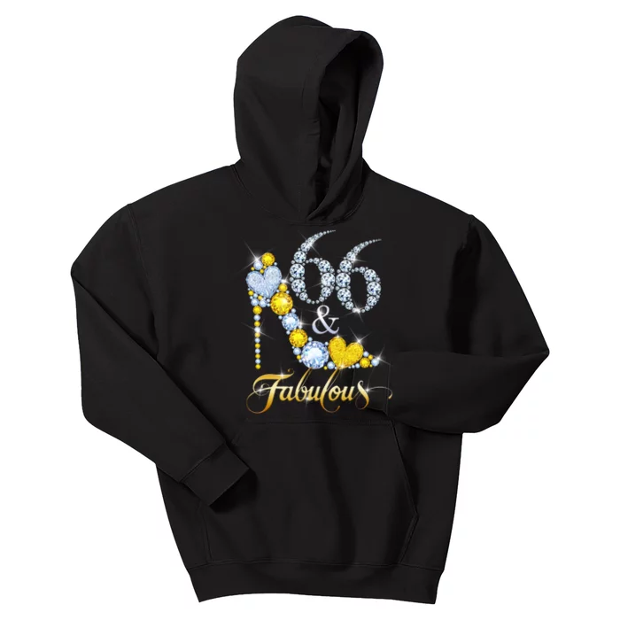 66 years old It's my Birthday 66th Birthday Diamond Crown Kids Hoodie