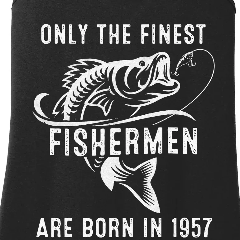 65 Year Old Fishing Fisherman 1957 65 Th Birthday Ladies Essential Tank