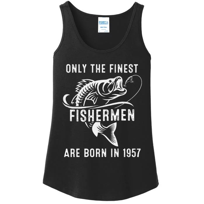 65 Year Old Fishing Fisherman 1957 65 Th Birthday Ladies Essential Tank