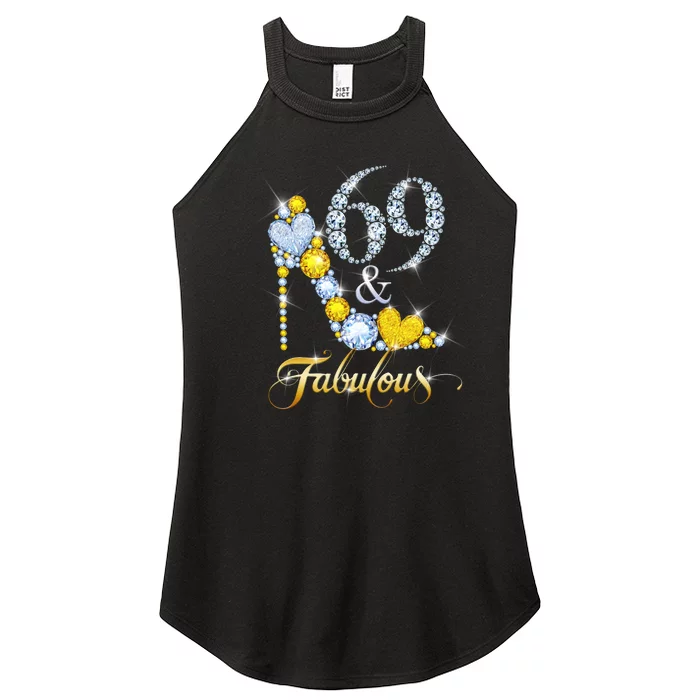 69 years old It's my Birthday 69th Birthday Diamond Crown Women’s Perfect Tri Rocker Tank