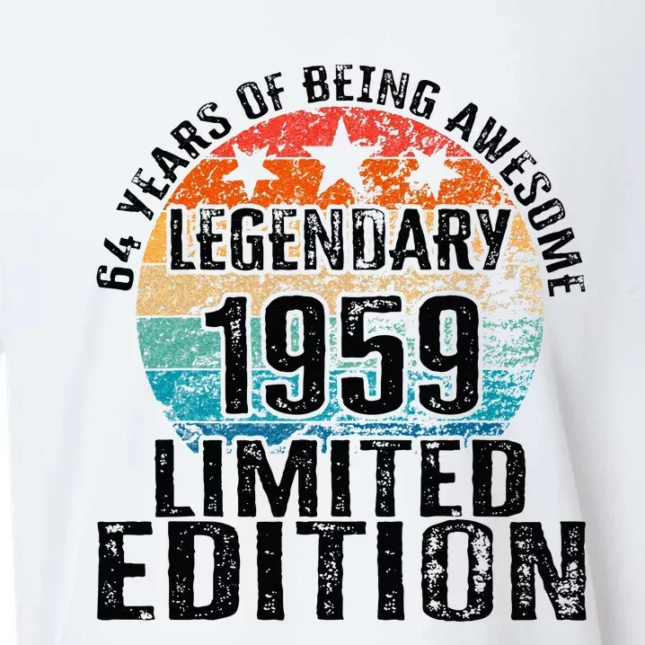 64 Years Of Being Awesome Vintage 1959 Limited Edition Sueded Cloud Jersey T-Shirt