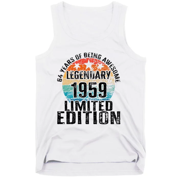 64 Years Of Being Awesome Vintage 1959 Limited Edition Tank Top