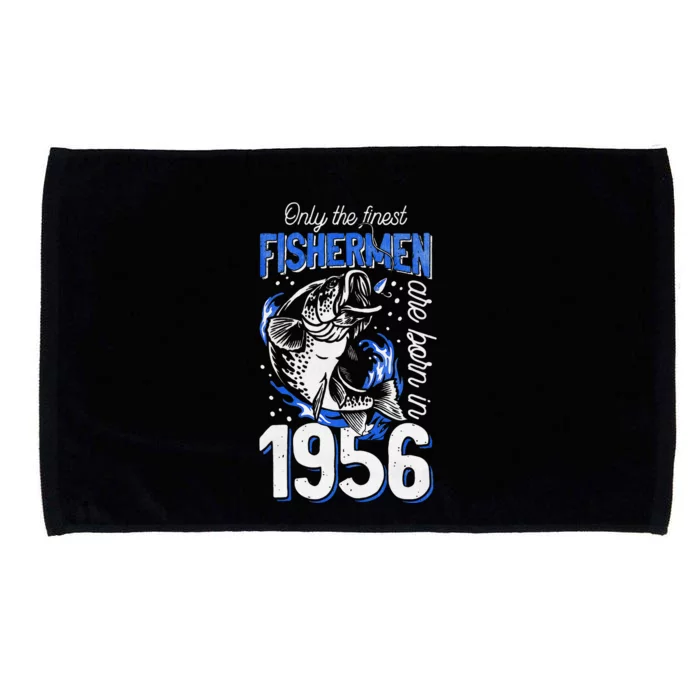 65 Years Old Fishing Fisherman 1956 65th Birthday Microfiber Hand Towel