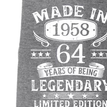 64 Years Old Made In 1958 Shirt 64th Birthday Gift Doggie 3-End Fleece Hoodie