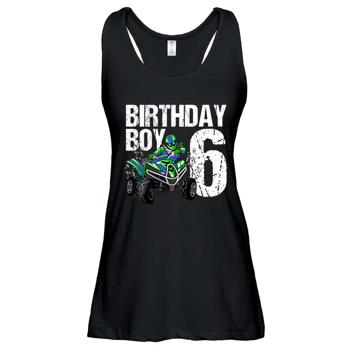 6 Year Old Quad Birthday Party Theme ATV 4 Wheeler 6th Gift Ladies Essential Flowy Tank