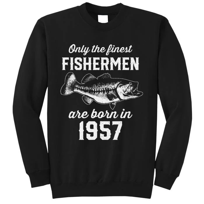 66 Year Old Fisherman Fishing 1957 66th Birthday Sweatshirt