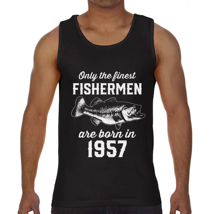 66 Year Old Fisherman Fishing 1957 66th Birthday Comfort Colors® Tank Top