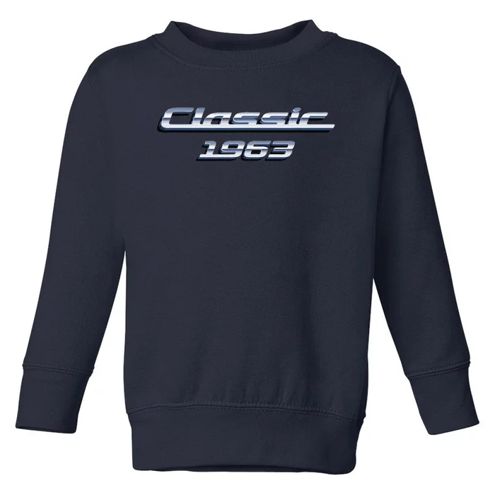 60 Year Old Vintage Classic Car 1963 60th Birthday Toddler Sweatshirt