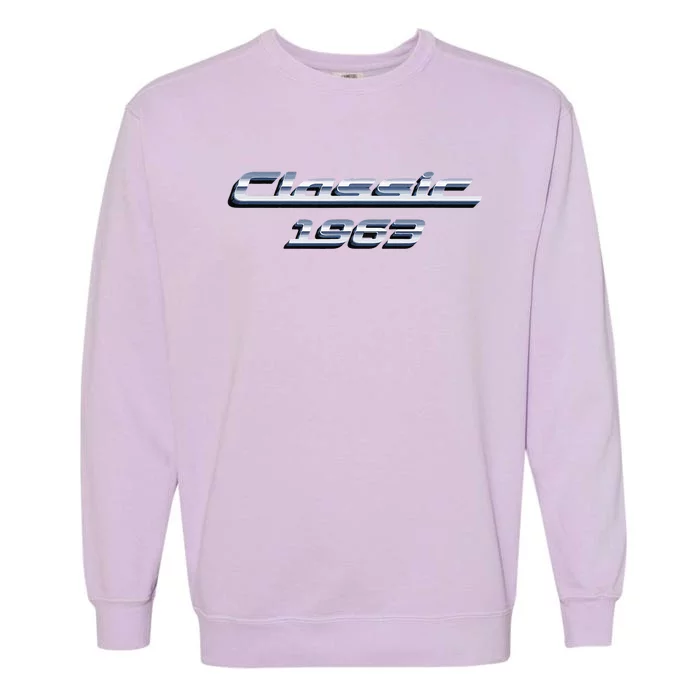 60 Year Old Vintage Classic Car 1963 60th Birthday Garment-Dyed Sweatshirt