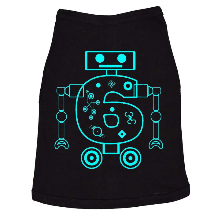 6 Year Old 6th Birthday Robot Themed Party Gift Doggie Tank