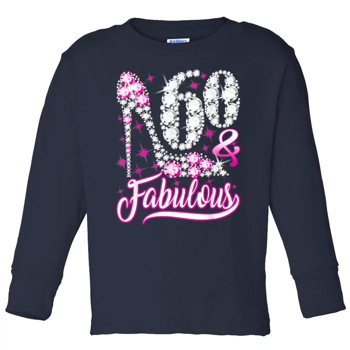 60 Years Old Gifts 60 & Fabulous 60th Birthday Pink Diamond Toddler Long Sleeve Shirt