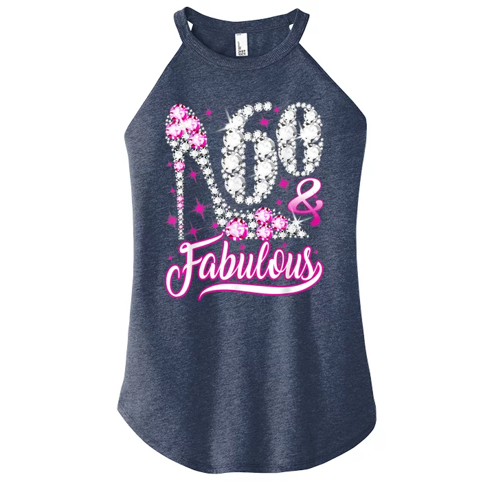 60 Years Old Gifts 60 & Fabulous 60th Birthday Pink Diamond Women’s Perfect Tri Rocker Tank