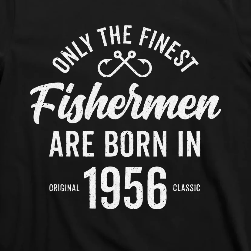 67 Year Old Fisherman Fishing 1956 67th Birthday Gift T-Shirt