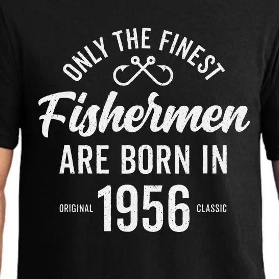 67 Year Old Fisherman Fishing 1956 67th Birthday Gift Pajama Set