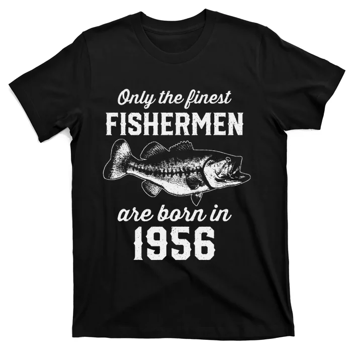 67 Year Old Fisherman Fishing 1956 67th Birthday T-Shirt