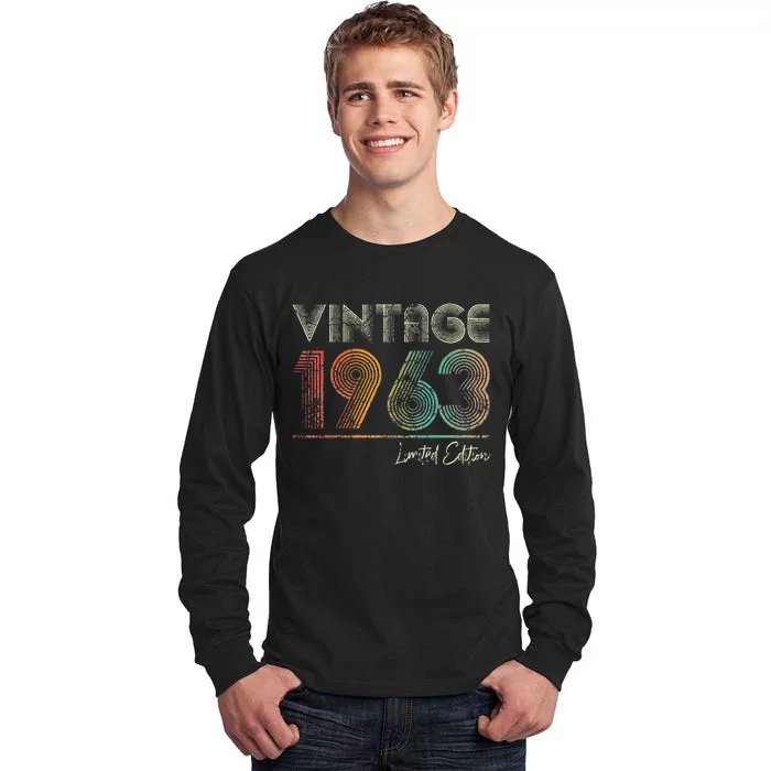 60 Years Old Vintage 1963 60th Birthday Gifts Tall Long Sleeve T-Shirt