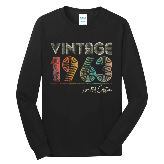 60 Years Old Vintage 1963 60th Birthday Gifts Tall Long Sleeve T-Shirt