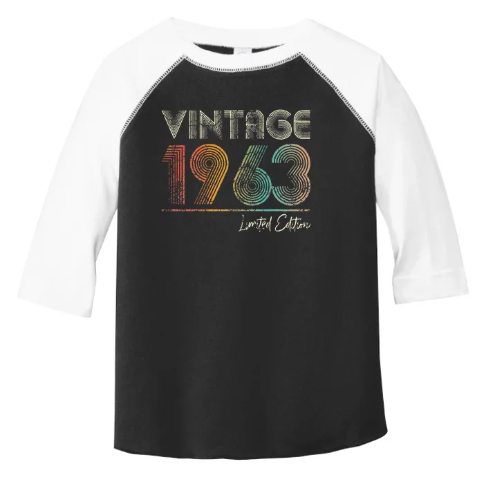 60 Years Old Vintage 1963 60th Birthday Gifts Toddler Fine Jersey T-Shirt