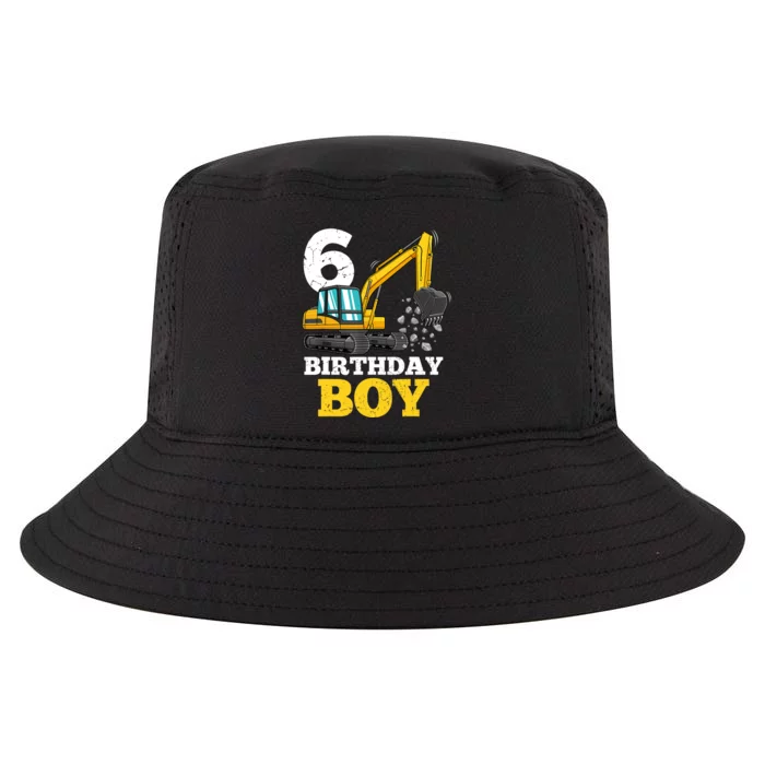 6 Years Old Birthday Boy Gift Construction Birthday Party Cool Comfort Performance Bucket Hat