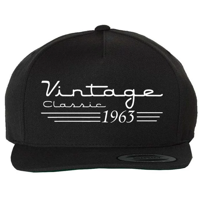 60 Year Old Gifts Vintage 1963 60th Men Women 60th Birthday Wool Snapback Cap