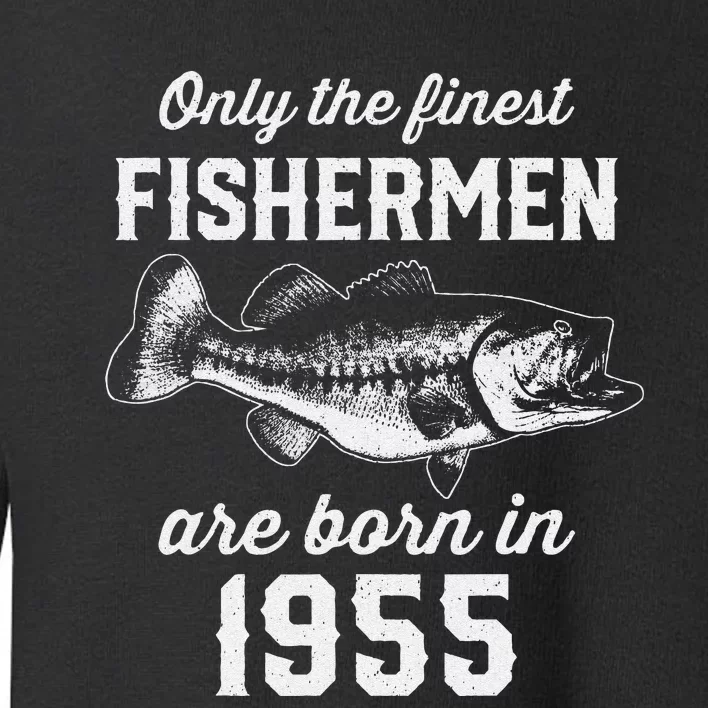 68 Year Old Fisherman Fishing 1955 68th Birthday Toddler Sweatshirt