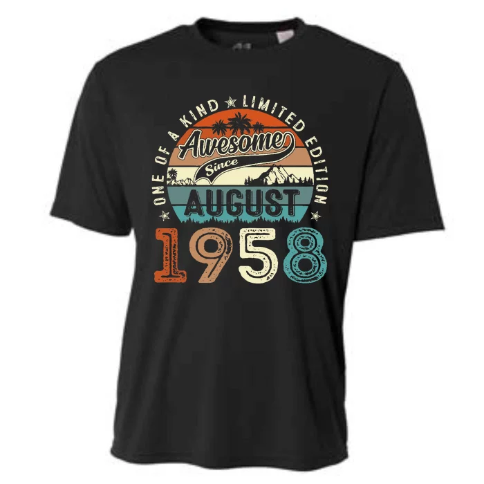 65 Year Old Awesome Since August 1958 65th Birthday Gift Cooling Performance Crew T-Shirt