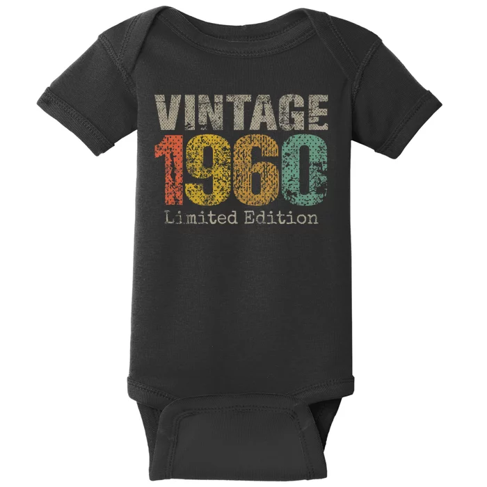 64 Year Old Gifts Vintage 1960 Limited Edition 64th Birthday Baby Bodysuit