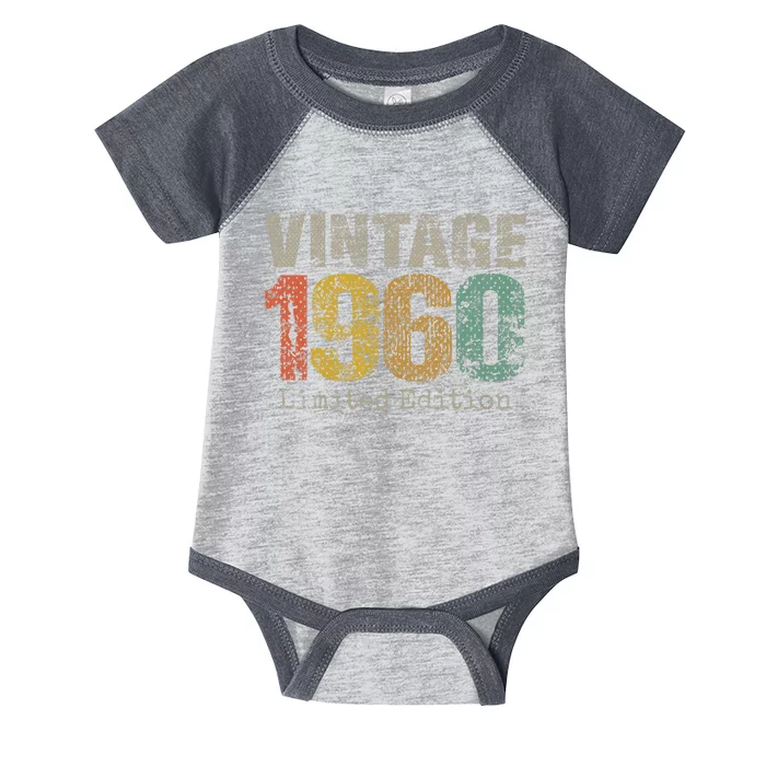 64 Year Old Gifts Vintage 1960 Limited Edition 64th Birthday Infant Baby Jersey Bodysuit