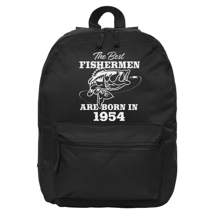 69 Year Old Fisherman Fishing 1954 69th Birthday Cute 16 in Basic Backpack