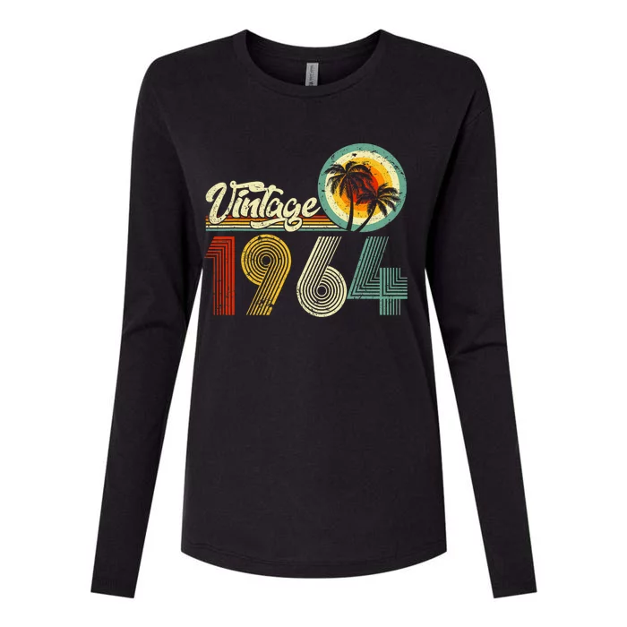 60 Years Old Gifts Vintage Born In 1964 Retro 60th Birthday Womens Cotton Relaxed Long Sleeve T-Shirt