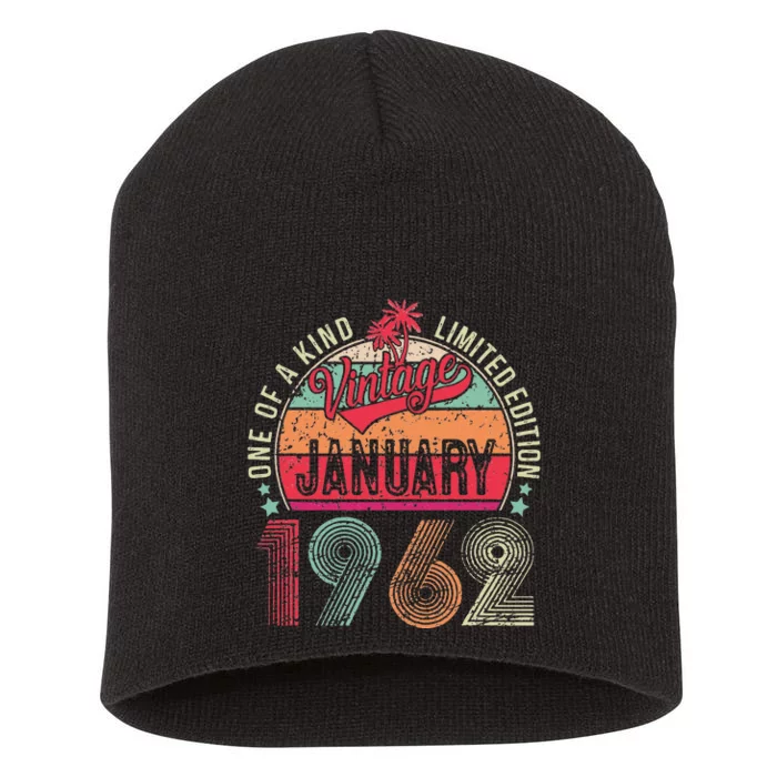 61 Years Old Gift January 1962 Limited Edition 61th Birthday Short Acrylic Beanie