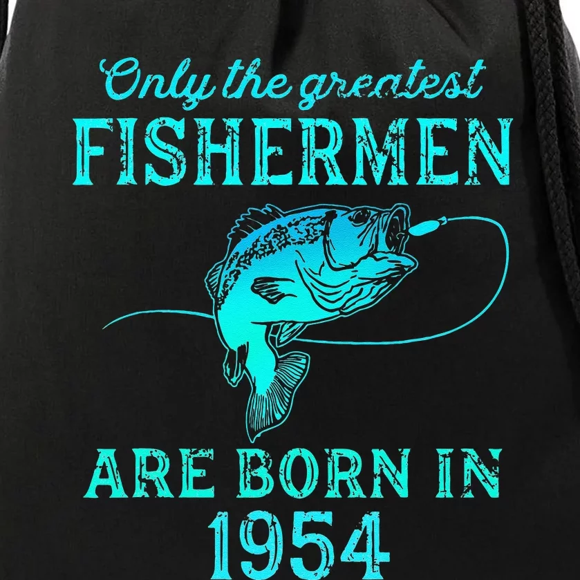 69 Years Old Fisherman Born In 1954 69th Birthday Drawstring Bag