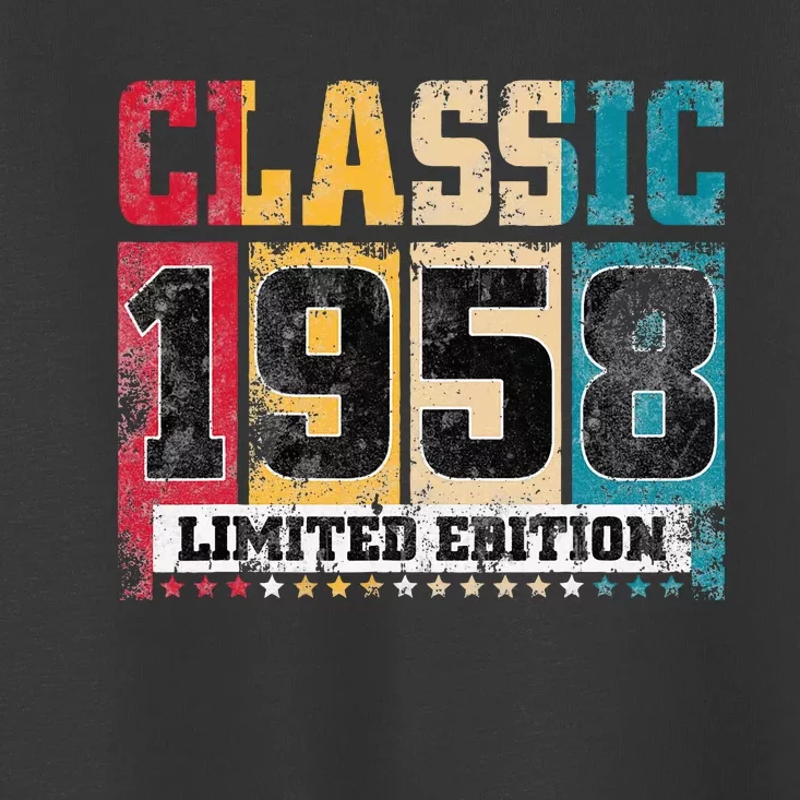 65 Years Old Gift Classic 1958 Limited Edition 65th Birthday Toddler T-Shirt