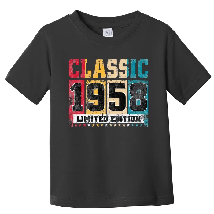 65 Years Old Gift Classic 1958 Limited Edition 65th Birthday Toddler T-Shirt