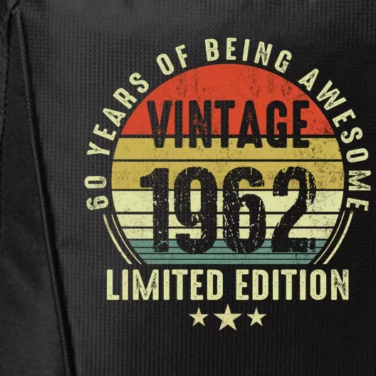 60 Year Old Vintage 1962 Limited Edition 60th Birthday Gift Ideas City Backpack