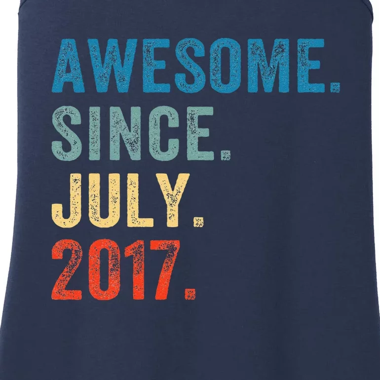 6 Year Old Gifts Awesome Since July 2017 6th Birthday Ladies Essential Tank