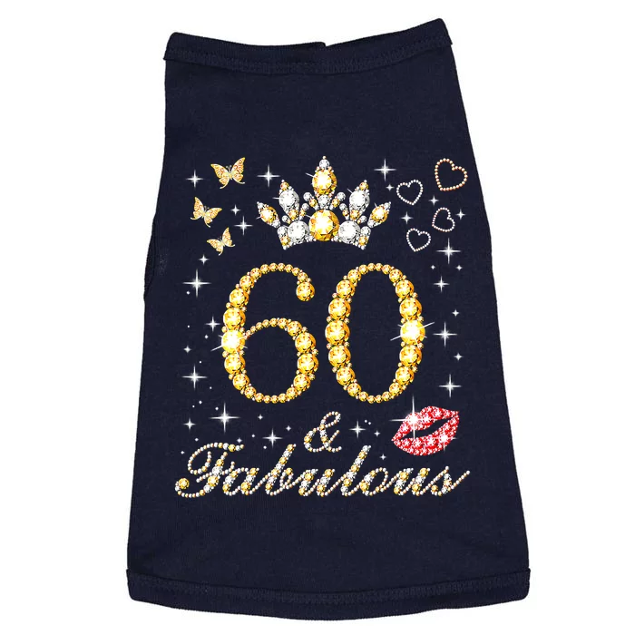 60 Years Old 60 Fabulous Since 1962 60th Birthday Doggie Tank