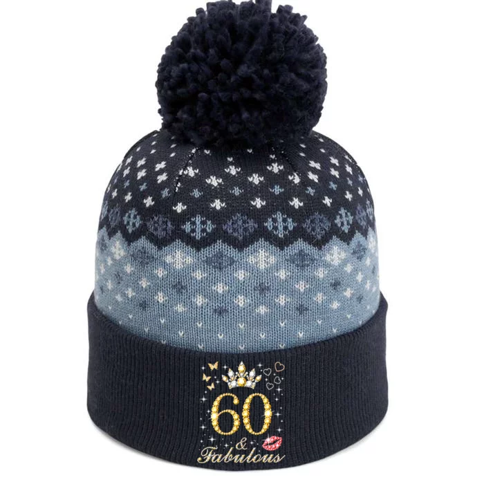 60 Years Old 60 Fabulous Since 1962 60th Birthday The Baniff Cuffed Pom Beanie