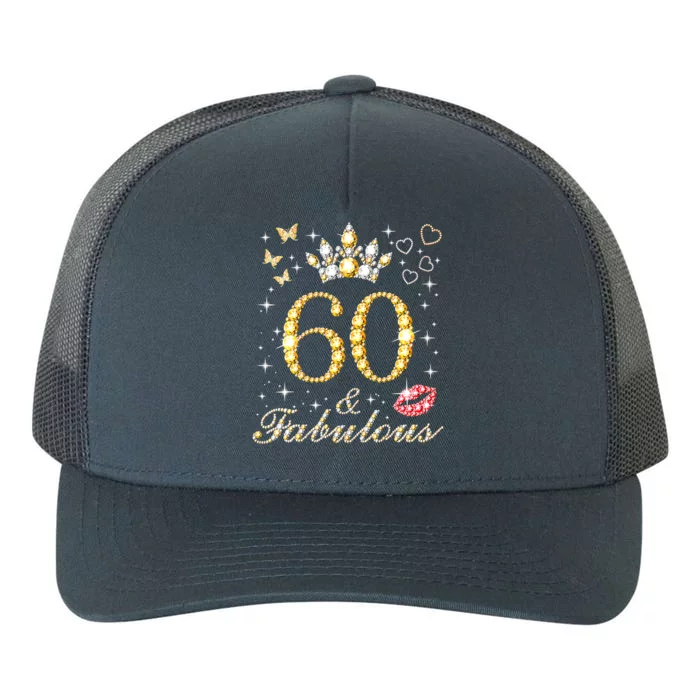 60 Years Old 60 Fabulous Since 1962 60th Birthday Yupoong Adult 5-Panel Trucker Hat