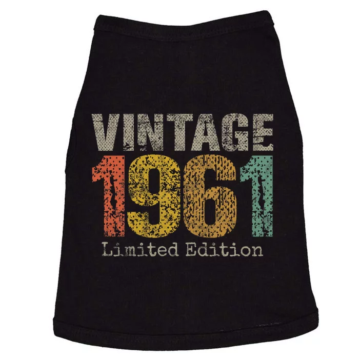 63 Year Old Gifts Vintage 1961 Limited Edition 63rd Birthday Doggie Tank