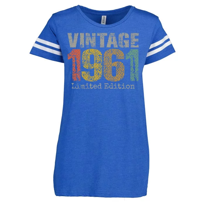 63 Year Old Gifts Vintage 1961 Limited Edition 63rd Birthday Enza Ladies Jersey Football T-Shirt