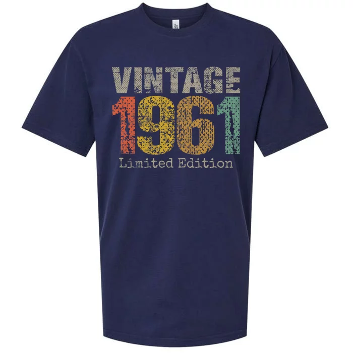 63 Year Old Gifts Vintage 1961 Limited Edition 63rd Birthday Sueded Cloud Jersey T-Shirt