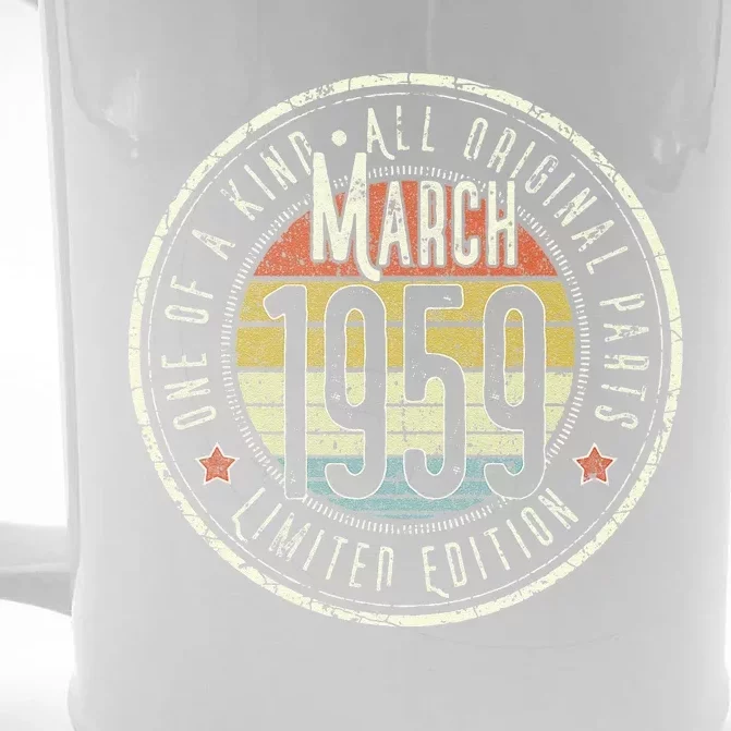 64 Year Old March 1959 Limited Edition 64th Birthday Front & Back Beer Stein