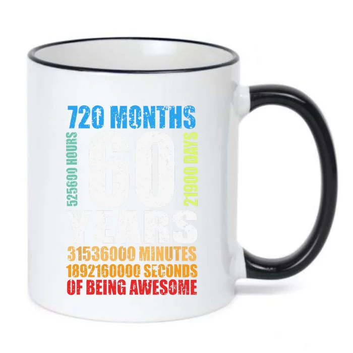 60 Years Of Being Awesome 60th Birthday Bday Women Black Color Changing Mug