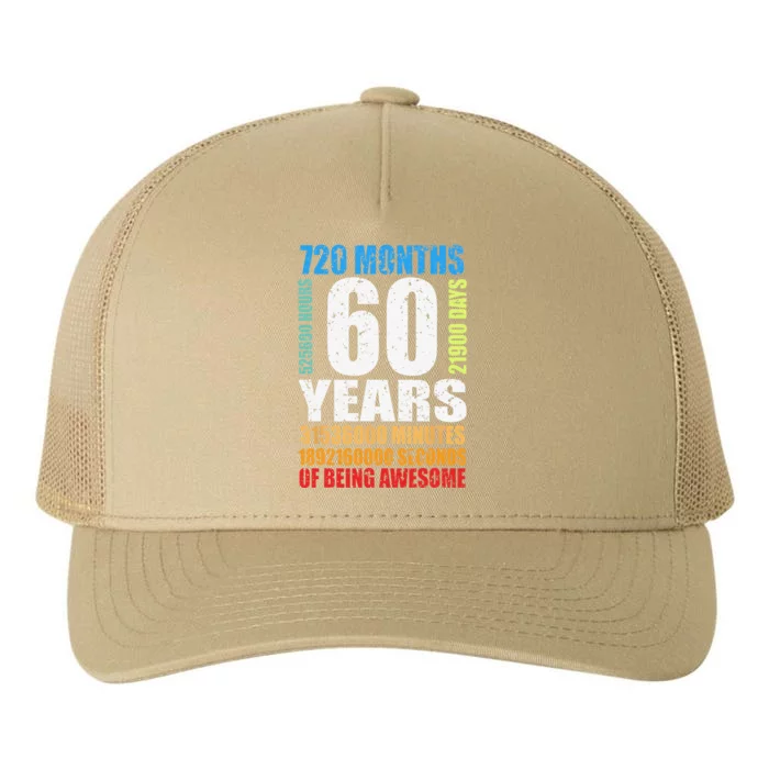 60 Years Of Being Awesome 60th Birthday Bday Women Yupoong Adult 5-Panel Trucker Hat